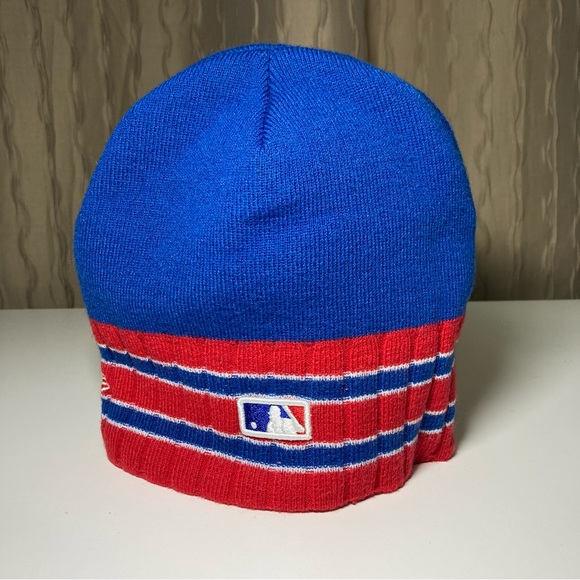 Chicago Cubs New Era MLB Beanie Knit Hat Cap Unisex One Size Cubbies Blue Red - Picture 5 of 14